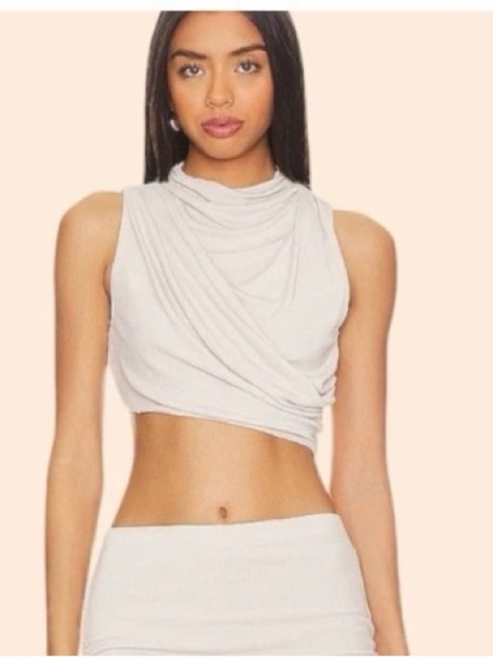 Hours Draped Sleeveless Crop Top NWT